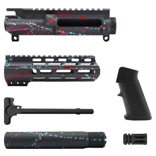 AR-15 .223 5.56 7" Barrel 7" Handguard-SGY- SPLATTER Pistol Kit AR-15 .223 5.56 7" Barrel 7" Handguard-SGY- SPLATTER Pistol Kit
