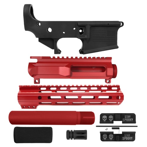 AR-15 Semi Auto .223 5.56 NATO Pistol 10" Barrel 10" Handguard - Red AR-15 Semi Auto .223 5.56 NATO Pistol 10" Barrel 10" Handguard - Red