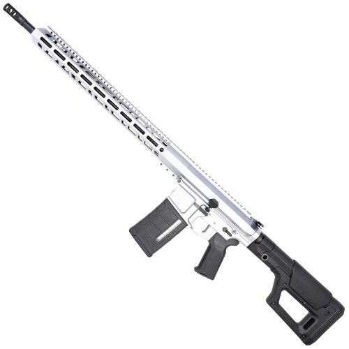 AR 6.5 Creedmoor Custom Semi Auto Rifle 20" Nitride Barrel 18" M-LOK Handguard Magpul PRS Stock- White AR 6.5 Creedmoor Custom Semi Auto Rifle 20" Nitride Barrel 18" M-LOK Handguard Magpul PRS Stock- White