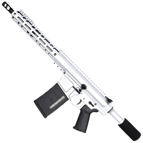 AR LR-308 Custom Semi Auto Pistol 12" Stainless Steel Barrel 12" MLOK Handguard - White AR LR-308 Custom Semi Auto Pistol 12" Stainless Steel Barrel 12" MLOK Handguard - White