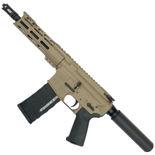 AR-15 Semi Auto .223 5.56 Pistol 7.5" Barrel 7" American Built Custom MLOK Handguard- FLAT DARK EARTH AR-15 Semi Auto .223 5.56 Pistol 7.5" Barrel 7" American Built Custom MLOK Handguard- FLAT DARK EARTH