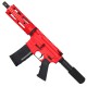 AR-15 Semi Auto .223/5.56 Tactical Pistol 7.5" Barrel 7" Quad Rail-Red AR-15 Semi Auto .223/5.56 Tactical Pistol 7.5" Barrel 7" Quad Rail-Red