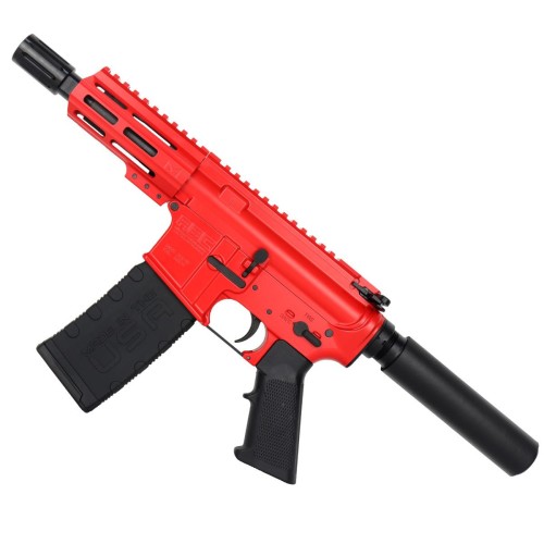 AR15 Micro .223/5.56 Pistol 5" Barrel 4" M-Lok Handguard - Red AR15 Micro .223/5.56 Pistol 5" Barrel 4" M-Lok Handguard - Red