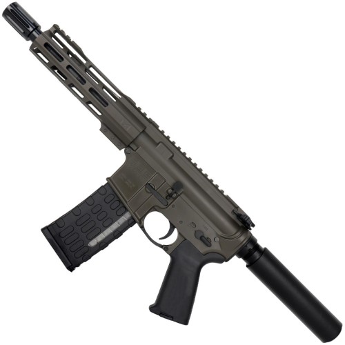 AR-15 .223/5.56 Pistol Top Cut Custom MLOK 7" Handguard-OD Green AR-15 .223/5.56 Pistol Top Cut Custom MLOK 7" Handguard-OD Green