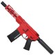 AR-15 .223/5.56 Pistol Top Cut Custom MLOK 7" Handguard-Red AR-15 .223/5.56 Pistol Top Cut Custom MLOK 7" Handguard-Red