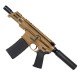AR15 Micro 556 NATO Pistol Billet Upper/ Lower 5" Barrel Custom M-Lok Handguard - Burnt Bronze AR15 Micro 556 NATO Pistol Billet Upper/ Lower 5" Barrel Custom M-Lok Handguard - Burnt Bronze