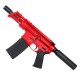 AR15 Micro 556 NATO Pistol Billet Upper/ Lower 5" Barrel Custom M-Lok Handguard - Red AR15 Micro 556 NATO Pistol Billet Upper/ Lower 5" Barrel Custom M-Lok Handguard - Red