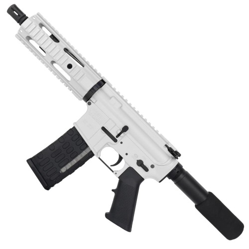 AR-15 Semi Auto .300 Blackout Tactical Pistol 7.5" Barrel 7" Quad Rail-White AR-15 Semi Auto .300 Blackout Tactical Pistol 7.5" Barrel 7" Quad Rail-White