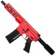 AR-15 Semi Auto .300 AAC Blackout Pistol 7.5" Barrel Custom MLOK Handguard-Red AR-15 Semi Auto .300 AAC Blackout Pistol 7.5" Barrel Custom MLOK Handguard-Red