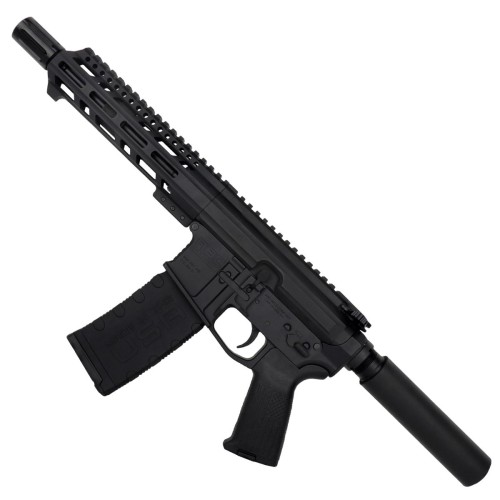 AR15 .300 BlackOut Pistol Billet Upper/ Lower 7.5" Barrel Custom M-Lok w/ Integrated Handstop - BLACK AR15 .300 BlackOut Pistol Billet Upper/ Lower 7.5" Barrel Custom M-Lok w/ Integrated Handstop - BLACK