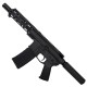 AR15 .300 BlackOut Pistol Billet Upper/ Lower 7.5" Barrel Custom M-Lok w/ Integrated Handstop - BLACK AR15 .300 BlackOut Pistol Billet Upper/ Lower 7.5" Barrel Custom M-Lok w/ Integrated Handstop - BLACK