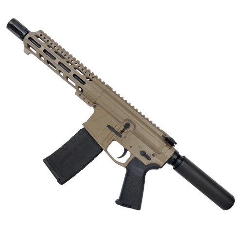 AR15 .300 BlackOut Pistol Billet Upper/ Lower 7.5" Barrel Custom M-Lok w/ Integrated Handstop - FDE AR15 .300 BlackOut Pistol Billet Upper/ Lower 7.5" Barrel Custom M-Lok w/ Integrated Handstop - FDE