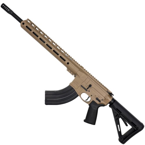 AR-15 7.62x39 Rifle 16" Barrel Slick Side Billet Upper / Lower 13" Custom M-LOK Handguard - FDE AR-15 7.62x39 Rifle 16" Barrel Slick Side Billet Upper / Lower 13" Custom M-LOK Handguard - FDE