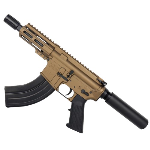AR15 Micro 7.62x39 Pistol 5" Barrel 4" M-Lok Handguard - Bronze AR15 Micro 7.62x39 Pistol 5" Barrel 4" M-Lok Handguard - Bronze