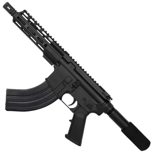 AR 7.62X39 Semi Auto Pistol 7.5" Barrel 7" Custom D-Cut Front MLOK Handguard Black AR 7.62X39 Semi Auto Pistol 7.5" Barrel 7" Custom D-Cut Front MLOK Handguard Black