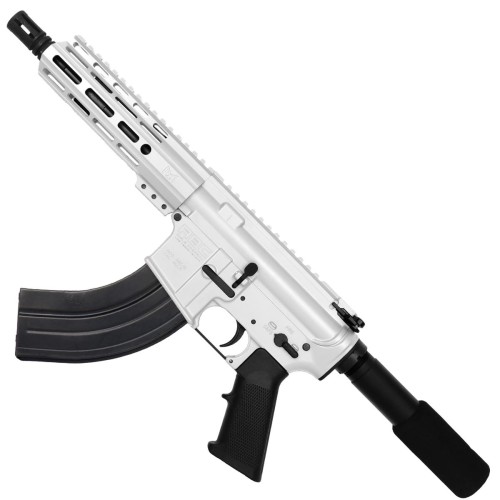 AR 7.62X39 Semi Auto Pistol 7.5" Barrel 7" Custom D-Cut Front MLOK Handguard-White AR 7.62X39 Semi Auto Pistol 7.5" Barrel 7" Custom D-Cut Front MLOK Handguard-White