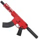 AR 7.62X39 Semi Auto Pistol SBA3 Style Top Cut Custom 7" MLOK - Stoplight Red AR 7.62X39 Semi Auto Pistol SBA3 Style Top Cut Custom 7" MLOK - Stoplight Red