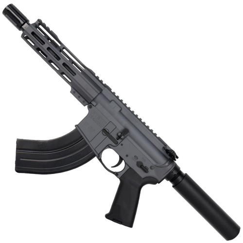 AR 7.62X39 Semi Auto Pistol SBA3 Style Top Cut Custom 7" MLOK- Sniper Grey AR 7.62X39 Semi Auto Pistol SBA3 Style Top Cut Custom 7" MLOK- Sniper Grey