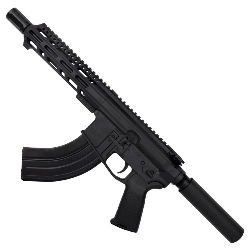 AR15 7.62X39 Pistol Billet Upper/ Lower 7.5" Barrel Custom M-Lok w/ Integrated Handstop - BLACK AR15 7.62X39 Pistol Billet Upper/ Lower 7.5" Barrel Custom M-Lok w/ Integrated Handstop - BLACK
