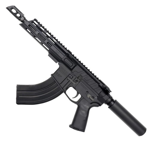 AR15 7.62x39 NATO Pistol Billet Upper/ Lower 7" Barrel 7" Custom Slanted M-Lok Handguard- BLACK AR15 7.62x39 NATO Pistol Billet Upper/ Lower 7" Barrel 7" Custom Slanted M-Lok Handguard- BLACK