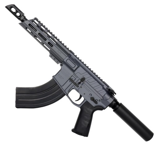 AR15 7.62x39 NATO Pistol Billet Upper/ Lower 7" Barrel 7" Custom Slanted M-Lok Handguard- SNIPER GREY AR15 7.62x39 NATO Pistol Billet Upper/ Lower 7" Barrel 7" Custom Slanted M-Lok Handguard- SNIPER GREY