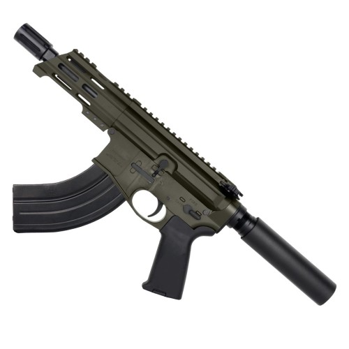 AR15 Micro 7.62x39 Pistol Billet Upper/ Lower 5" Barrel Custom M-Lok Handguard -OD GREEN AR15 Micro 7.62x39 Pistol Billet Upper/ Lower 5" Barrel Custom M-Lok Handguard -OD GREEN