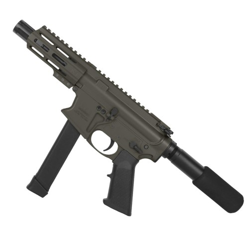 AR 9mm Glock Style Pistol 4" Barrel MLOK Handguard Pistol Tube w/ Foam Pad- ODG AR 9mm Glock Style Pistol 4" Barrel MLOK Handguard Pistol Tube w/ Foam Pad- ODG