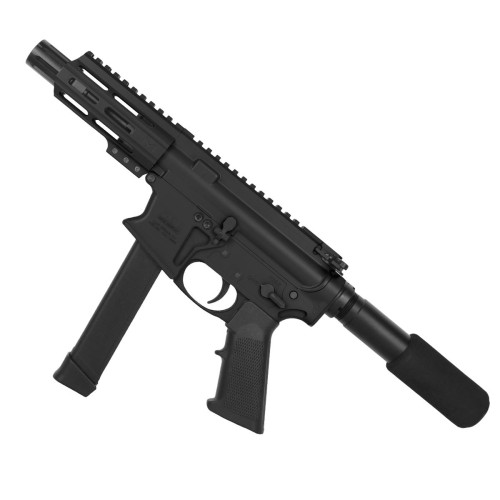 AR 9mm Glock Style Pistol 4" Barrel MLOK Handguard Pistol Tube w/ Foam Pad- Black AR 9mm Glock Style Pistol 4" Barrel MLOK Handguard Pistol Tube w/ Foam Pad- Black