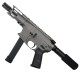 AR 9mm "Slick Side" Glock Style Combat Pistol 4" Barrel 4" MLOK Handguard - Tungsten AR 9mm "Slick Side" Glock Style Combat Pistol 4" Barrel 4" MLOK Handguard - Tungsten