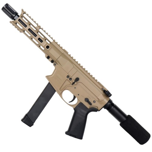 AR9 "Slick Side" Glock Style Combat Pistol 7" Barrel 7" MLOK Handguard- Cerakote FDE AR9 "Slick Side" Glock Style Combat Pistol 7" Barrel 7" MLOK Handguard- Cerakote FDE
