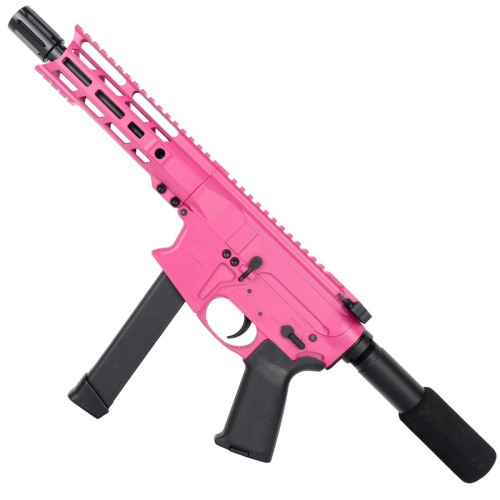 AR9 "Slick Side" Glock Style Combat Pistol 7" Barrel 7" MLOK Handguard- Cerakote Sig Pink AR9 "Slick Side" Glock Style Combat Pistol 7" Barrel 7" MLOK Handguard- Cerakote Sig Pink