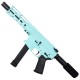 AR9 "Slick Side" Glock Style Combat Pistol 7" Barrel 7" MLOK Handguard- Cerakote Robin's Egg Blue AR9 "Slick Side" Glock Style Combat Pistol 7" Barrel 7" MLOK Handguard- Cerakote Robin's Egg Blue