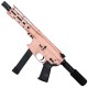 AR9 "Slick Side" Glock Style Combat Pistol 7" Barrel 7" MLOK Handguard- Cerakote Rose Gold AR9 "Slick Side" Glock Style Combat Pistol 7" Barrel 7" MLOK Handguard- Cerakote Rose Gold