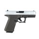 Custom 9mm Pistol G19 Style GGP Frame w/ USP Custom Cerakote Satin Nickel Slide - 15 Rd. Custom 9mm Pistol G19 Style GGP Frame w/ USP Custom Cerakote Satin Nickel Slide - 15 Rd.