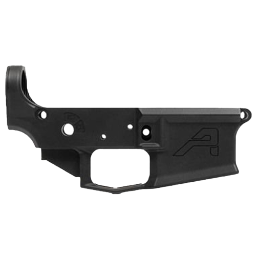 AR-15 Lower Receiver Stripped With ABC Logo / USA Flag Engraved - Sniper Grey AR-15 Lower Receiver Stripped With ABC Logo / USA Flag Engraved - Sniper Grey