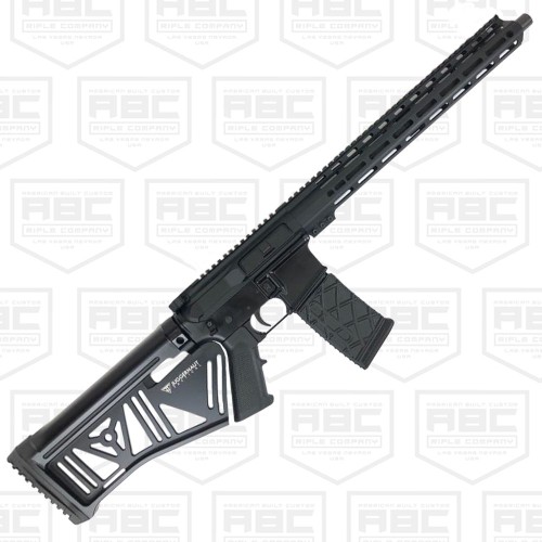 AR-15 Lower Receiver Stripped With ABC Logo / USA Flag Engraved - Storm Trooper White AR-15 Lower Receiver Stripped With ABC Logo / USA Flag Engraved - Storm Trooper White