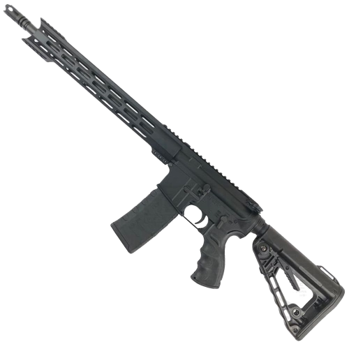 AR-15 Completed Billet Lower Receiver with Collapsible Slim Mil Spec Stock- Cerakote SNIPER GREY AR-15 Completed Billet Lower Receiver with Collapsible Slim Mil Spec Stock- Cerakote SNIPER GREY